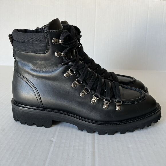 AQUATALIA MENS GUSTAVO ZIP COMBAT BOOTS MADE IN ITALY LEATHER ANKLE BOOTS 11.5 - Picture 2 of 16